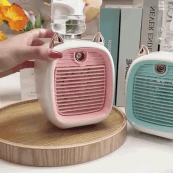 Portable air conditioner fan keeping you cool at home